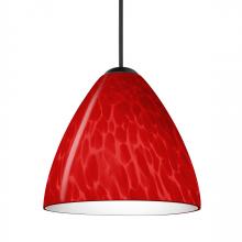 Besa Lighting 1XC-1779RC-BK - Besa, Mia Cord Pendant, Red Cloud, Black Finish, 1x50W MAX GY6.35 Base