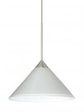 Besa Lighting 1XC-282453-LED-SN-L - Besa Pendant Kona Satin Nickel White Starpoint 1x5W LED, 15Ft. Cord