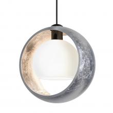 Besa Lighting 1XC-4293SS-BK - Besa Pendant Pogo, Black Finish, Silver/Inner Silver 1x35W MAX GY6.35 Base