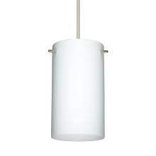 Besa Lighting 1XC-440407-SN-277 - Besa Stilo 7 Pendant Satin Nickel Opal Matte 1x50W Halogen, 277V