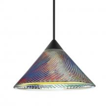 Besa Lighting 1XC-550493-BK - Besa Pendant Swirl, Black Finish, Dicro Swirl 1x50W MAX GY6.35 Base