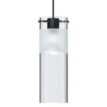 Besa Lighting 1XC-6527EC-BK - Besa Pendant Scope 7, Black Finish, Clear/Frost 1x50W MAX GY6.35 Base