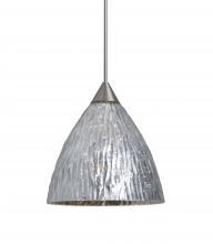 Besa Lighting 1XC-EVESS-SN-L - Besa, Eve Cord Pendant, Stone Silver Foil, Satin Nickel Finish, 1x50W Halogen, 15Ft.