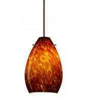 Besa Lighting 1XT-171318-LED-BR - Besa Pendant Pera 6 Bronze Amber Cloud 1x5W LED