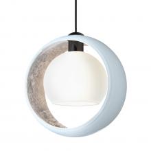 Besa Lighting 1XT-4293SF-BK - Besa Pendant Pogo, Black Finish, White/Inner Silver 1x35W MAX GY6.35 Base