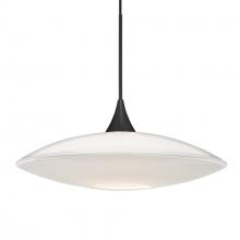 Besa Lighting 1XT-629406-BK - Besa Pendant Spazio, Black Finish, Opal Glossy 1x50W MAX GY6.35 Base