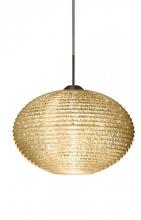 Besa Lighting 1JT-4913GD-BR - Besa Pendant Pape 12 Bronze Gold Glitter 1x75W Medium Base