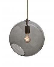 Besa Lighting J-MAESTRO12SM-BR - Besa, Maestro 12 Cord Pendant for Mulitport Canopy, Smoke, Bronze Finish, 1x60W Mediu