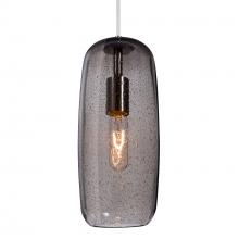 Besa Lighting J-PINOT13SM-SN-L - Besa, Pinot 13 Cord Pendant for Mulitport Canopy, Smoke Bubble, Satin Nickel FInish 1