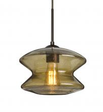 Besa Lighting J-ZENLT-EDIL-BR - Besa, Zen Cord Pendant For Multiport Canopy, Latte Bubble, Bronze Finish, 1x8W LED Fi