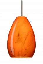 Besa Lighting RXP-1713HB-LED-BR - Besa Pendant Pera 6 Bronze Habanero 1x5W LED