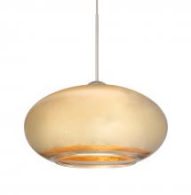 Besa Lighting RXP-2492GF-LED-SN - Besa Pendant Brio 7 Satin Nickel Gold Foil 1x5W LED