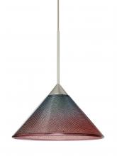 Besa Lighting X-117691-SN-L - Besa Pendant For Multiport Canopy Kona Satin Nickel Bi-Color 1x50W Halogen, 15Ft. Cor