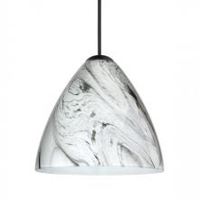 Besa Lighting X-1779MG-BK - Besa Pendant For Multport Canopy Mia, Black Finish, Marble Grigio 1x50W MAX GY6.35 Base