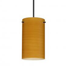 Besa Lighting X-4404OK-BK-DIM010 - Besa Stilo 7 Pendant for Multiport Canopy Black Oak 1x50W Halogen, 0-10V Dimming