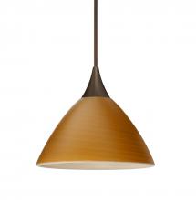 Besa Lighting XP-1743OK-LED-BR-L - Besa Pendant Domi Bronze Oak 1x5W LED, 15Ft. Cord