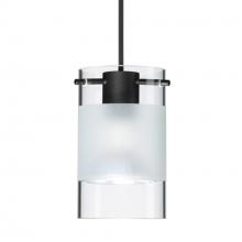 Besa Lighting XP-6524EC-BK - Besa Pendant Scope, Black Finish, Clear/Frost 1x50W MAX GY6.35 Base Mr16