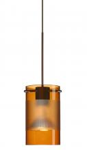 Besa Lighting XP-6524EG-BR - Besa Pendant Scope Bronze Armagnac/Frost 1x50W Halogen Mr16