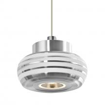 Besa Lighting XP-FLOW00-FRFR-LED-SN - Besa, Flower Cord Pendant, Frost/Frost, Satin Nickel Finish, 1x3W LED