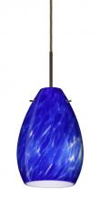 Besa Lighting 1BT-171386-BR - Besa Pendant Pera 6 Bronze Blue Cloud 1x50W Candelabra