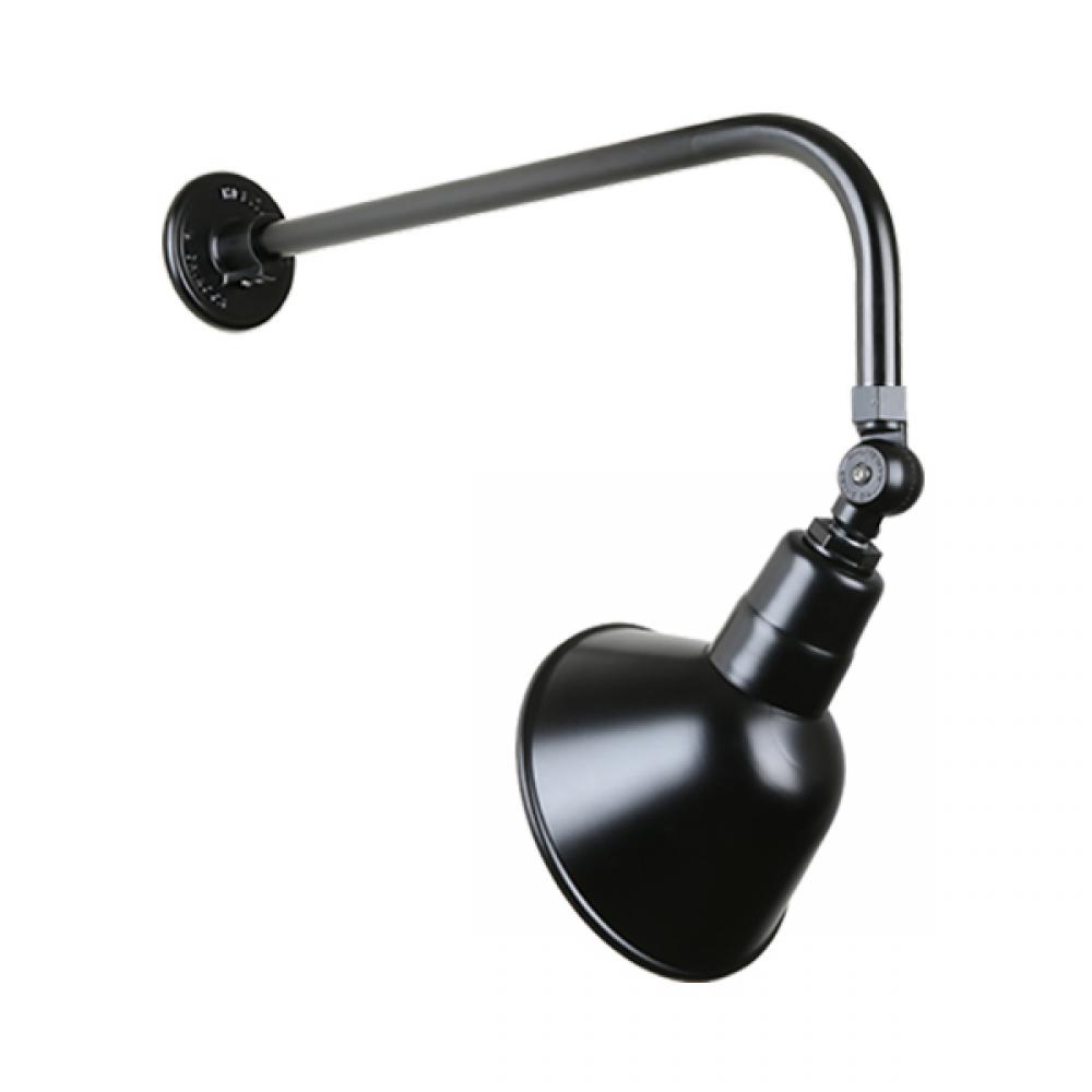 10" Gooseneck Light Angle Shade, QSNB-13 Arm, Swivel Knuckle Accessory