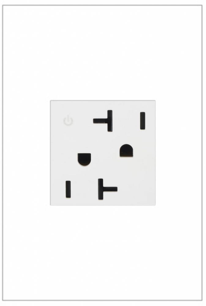 adorne® 20A Tamper-Resistant Dual-Controlled Outlet, White