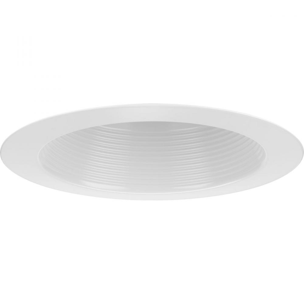 6" Satin White Recessed Splay Baffle Trim for 6" Housing (P806N series)