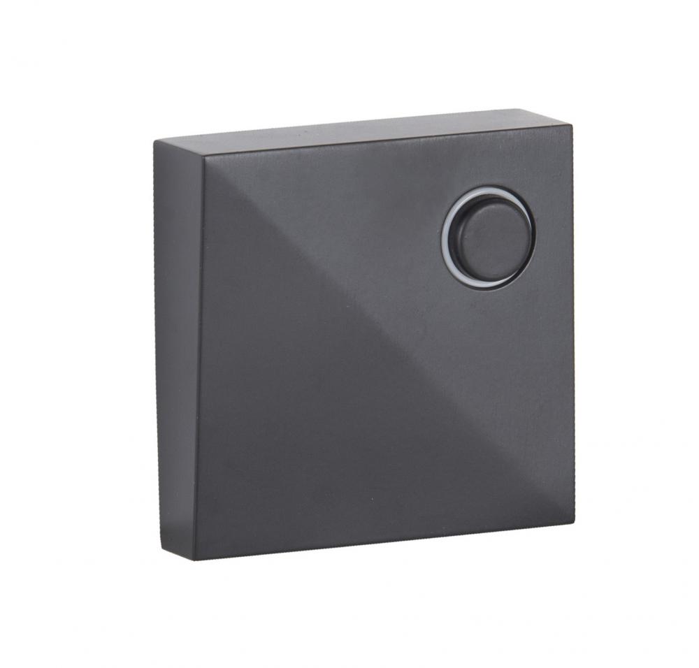 Surface Mount LED Lighted Push Button in Flat Black