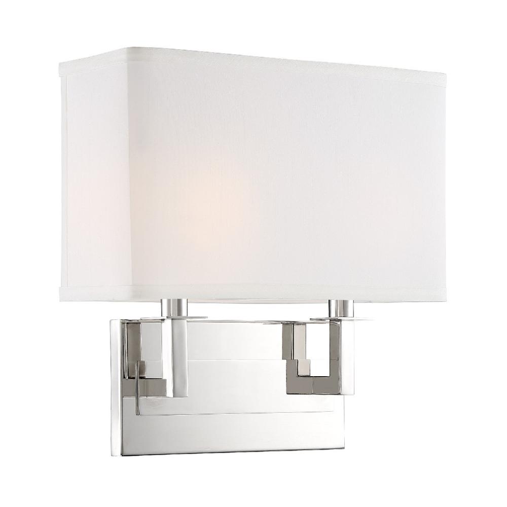 Durham 2 Light Polished Nickel Sconce