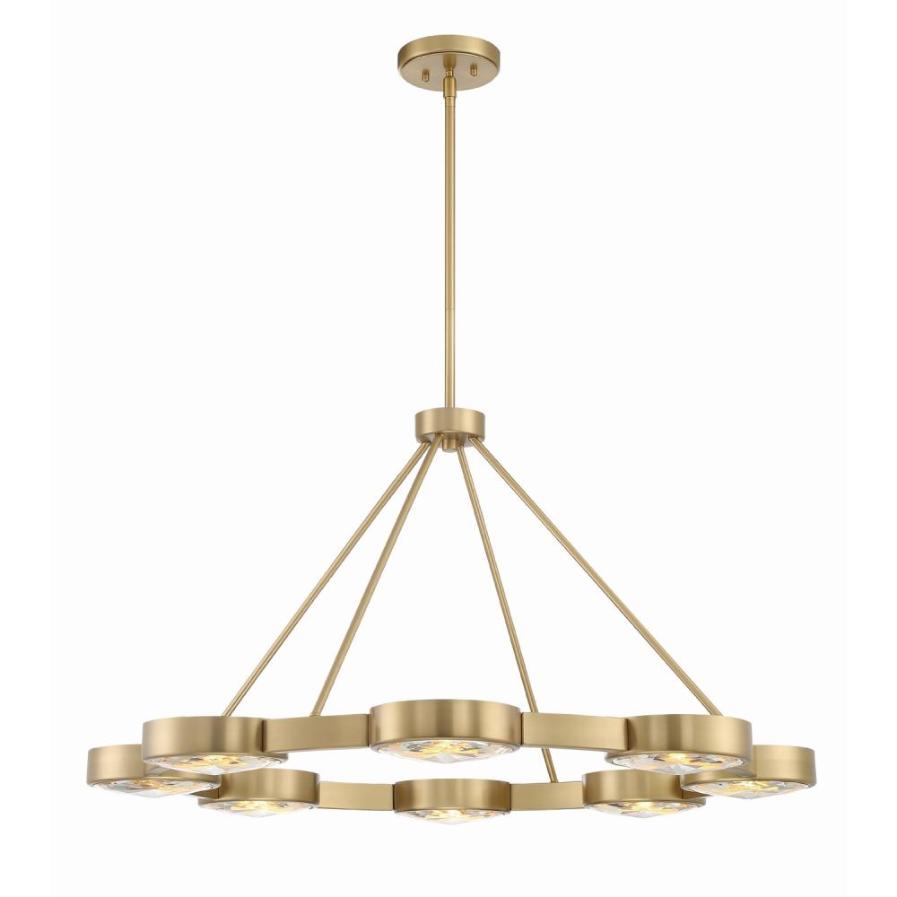 Orson 8 Light Modern Gold Chandelier