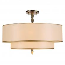 Crystorama 9507-AB_CEILING - Luxo 5 Light Antique Brass Semi Flush Mount