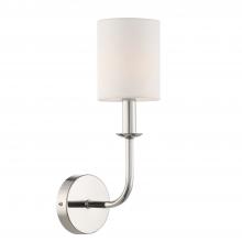 Crystorama BAI-A2101-PN - Bailey 1 Light Polished Nickel Sconce