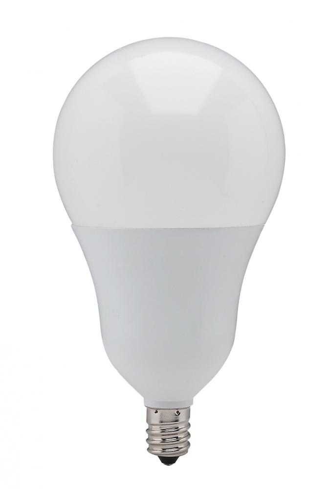 6 Watt; A19 LED; 3000K; Candelabra base; 220 deg. Beam Angle; 120 Volt