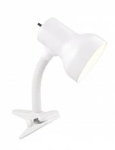 Satco Products Inc. 57/063 - Clip On Goose Neck Lamp; Steel; GU24 Bulb Base; White Finish