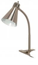 Satco Products Inc. 60/828 - Clip-On Gooseneck Lamp - 1 Light - Brushed Nickel