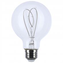 Satco Products Inc. S11528 - 6 Watt LED; Reminiscent; Flex Gray Filament; G25 Loop; Medium Base; 2700K CCT; Clear; 120 Volt