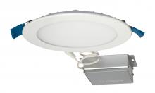 Satco Products Inc. S11603 - 12 watt LED Direct Wire Downlight; Edge-lit; 6 inch; 3000K; 120 volt; Dimmable; Round; Remote Driver