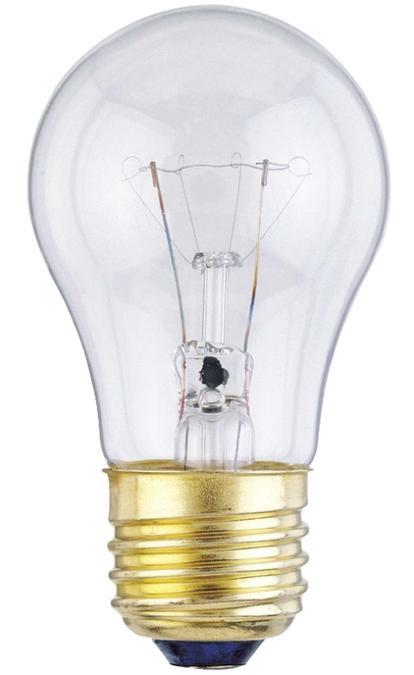 25W A15 Incandescent Clear E26 (Medium) Base, 130 Volt, Box, 2-Pack