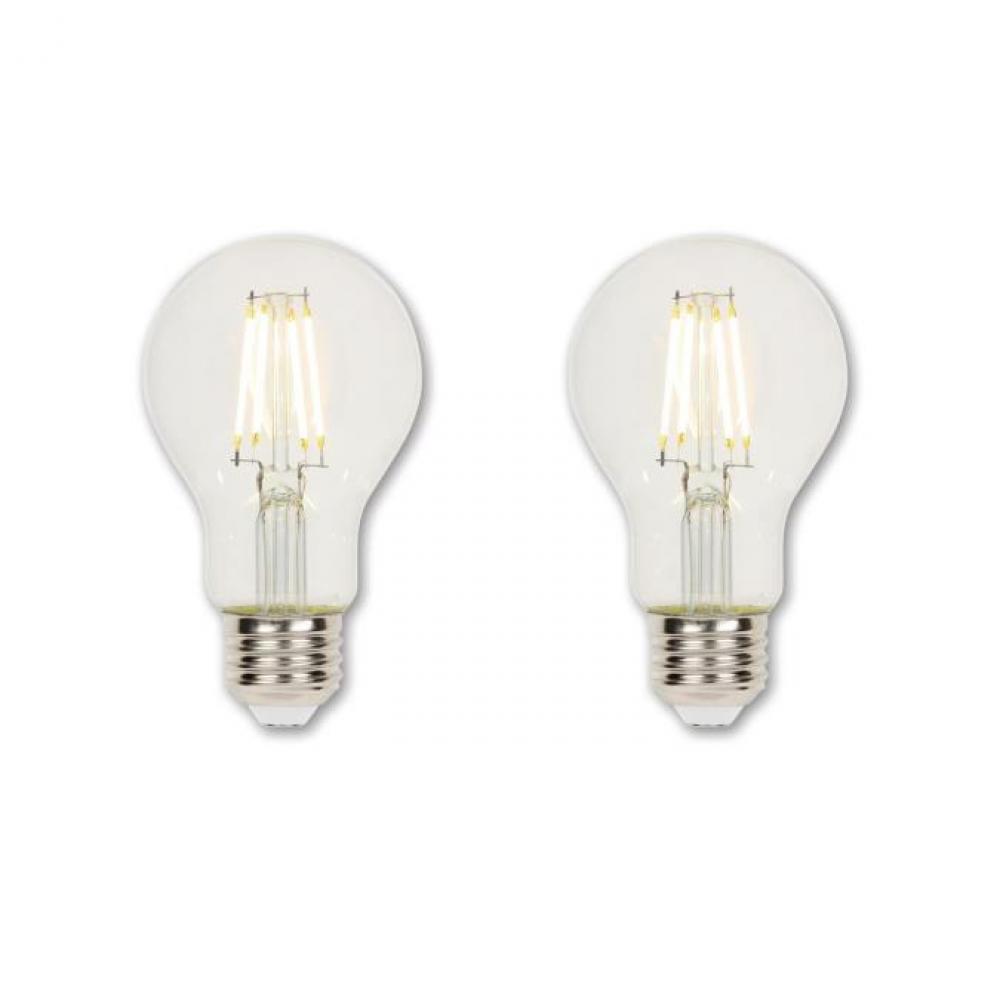 4.5W A19 Filament LED Dimmable Clear 2700K E26 (Medium) Base, 120 Volt, Box, 2-Pack