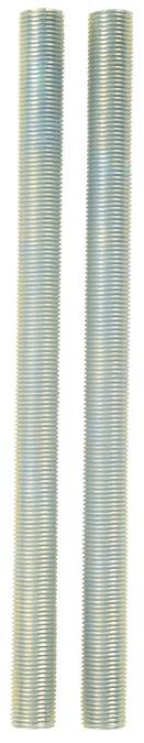 2 Steel Nipples Zinc-Plated 3" Long