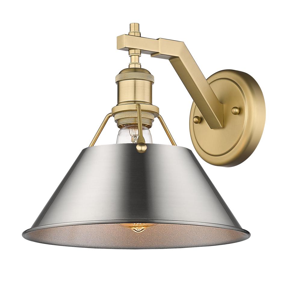 Orwell 1-Light Wall Sconce in Brushed Champagne Bronze with Pewter