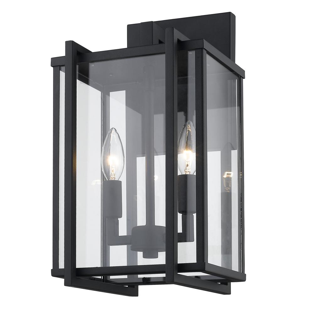 Tribeca Medium Outdoor Wall Sconce in Natural Black