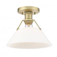 Golden 3306-FM BCB-OP - Orwell BCB Flush Mount in Brushed Champagne Bronze with Opal Glass