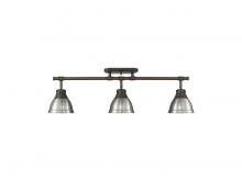 Golden 3602-3SF RBZ-PW - Duncan 3-Light Semi-Flush - Track Light in Rubbed Bronze with Pewter