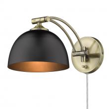 Golden 3688-A1W AB-BLK - Rey Articulating 1 Light Wall Sconce