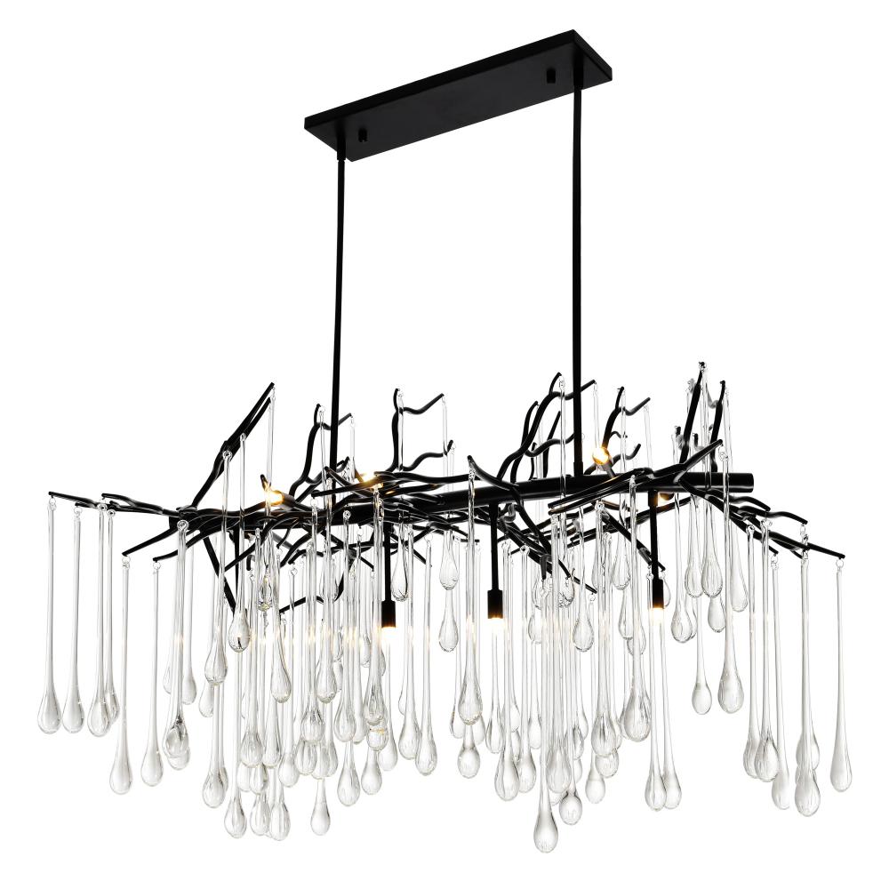 Anita 10 Light Chandelier With Black Finish