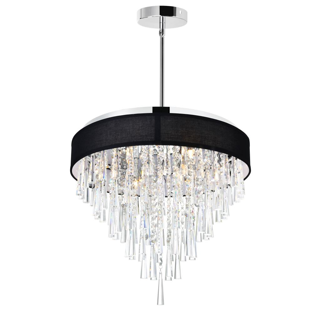 Franca 8 Light Drum Shade Chandelier With Chrome Finish