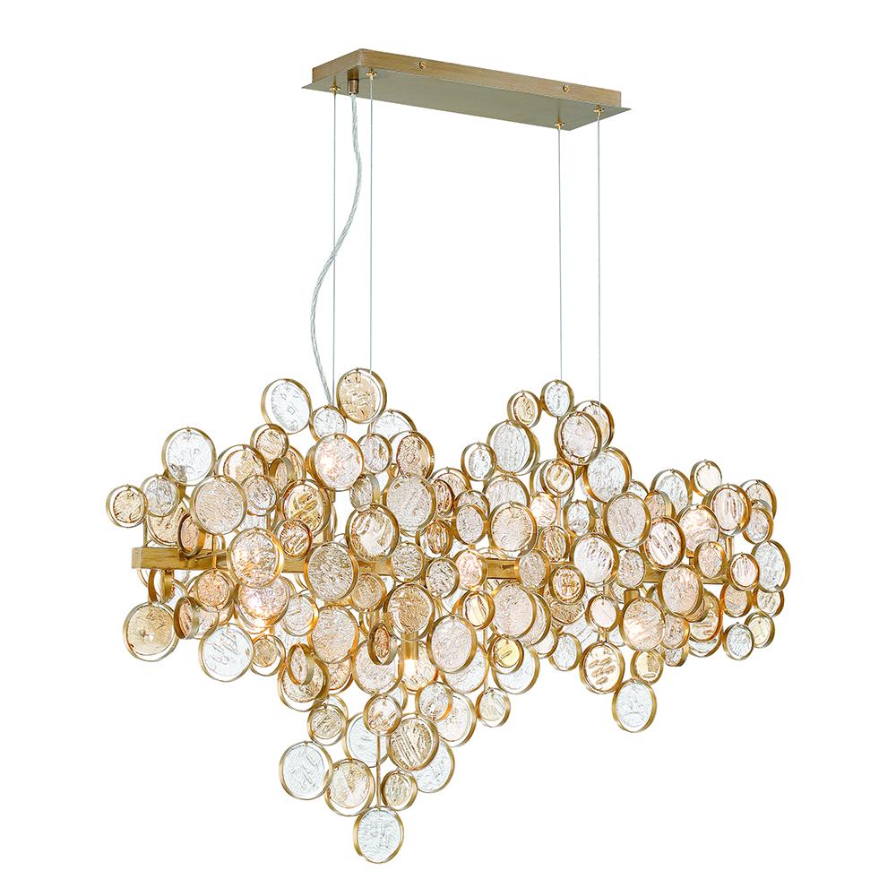 Trento 12 Light Chandelier in Antique Gold