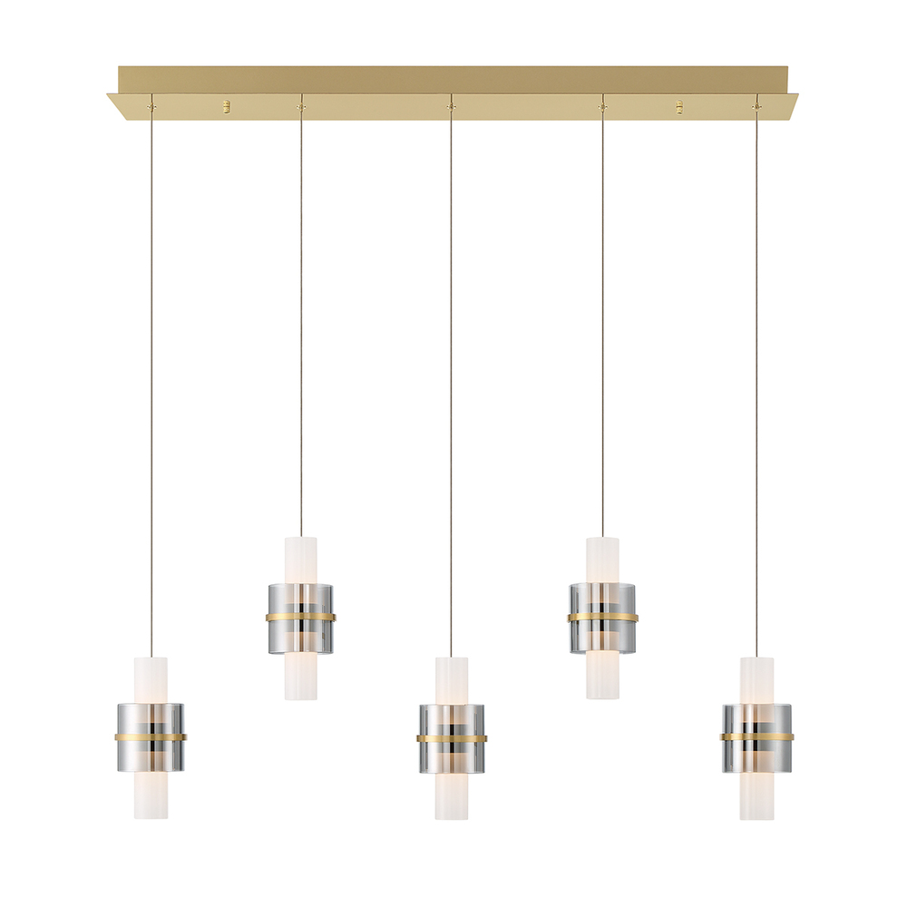 Rola 10LT Light Pendant in Brushed Gold