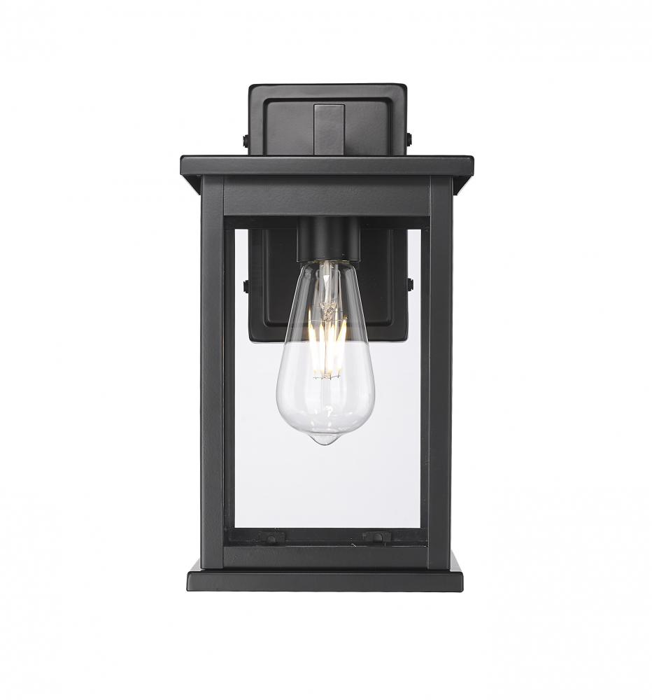 Bowton II 1-Light Outdoor Wall Sconce Powder Coated Black